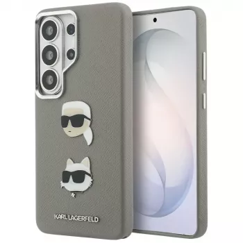 Karl Lagerfeld Saffiano DoubleHeads Metal-skal för Samsung Galaxy S26 Ultra silver