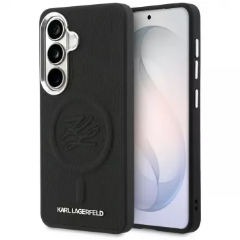 KARL LAGERFELD Embossed Ring Initials MagSafe-skal för Samsung Galaxy S26, svart