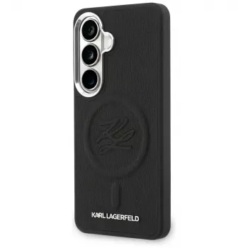 KARL LAGERFELD Embossed Ring Initials MagSafe-skal för Samsung Galaxy S26, svart