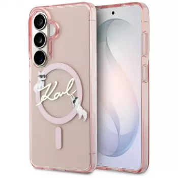 Karl Lagerfeld IML KC Script MagSafe-skal för Samsung Galaxy S26, rosa