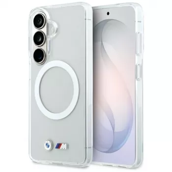 BMW IML Shockproof Metal Logo MagSafe-skal för Samsung Galaxy S26 transparent