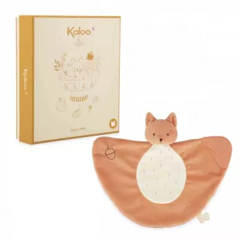 Kaloo Plume Grignoti ekorre snuttefilt med silikonbitring, 23 cm