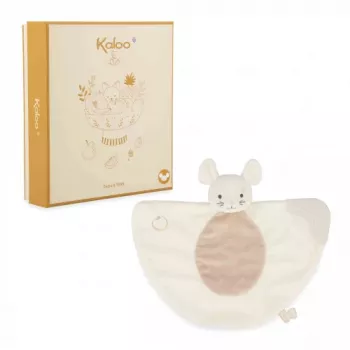 Kaloo baby snuttefilt med silikonbitring 23 cm Grignoti mus