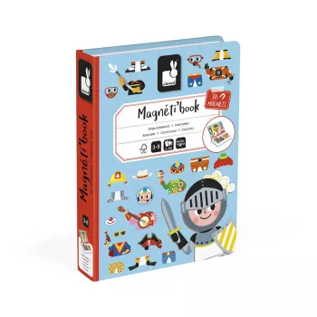 Janod Magnetibook magnetbok Utklädningskläder pojke