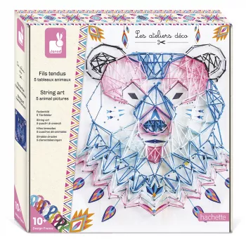 Janod 3D String Art Animals kreativt pysselset