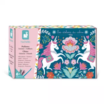 Janod glitter enhörningar kreativt kit 6+