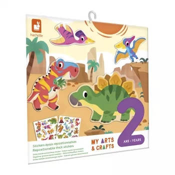 Janod My Arts & Crafts dinosaurie återanvändbara klistermärken för småbarn 2+