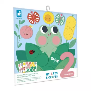 Janod My Arts & Crafts kreativt set för 2-åringar, runda klistermärken ”Runt dammen”