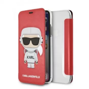 Karl Lagerfeld KLFLBKPXKSCORE iPhone X/XS bookcase röd Karl Space Cosmonaut