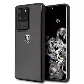Ferrari hardcase FEHCAHCS69BK för Samsung Galaxy S20 Ultra, svart Carbon Heritage