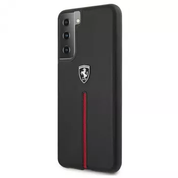 Ferrari FEOSIHCS21MBK S21+ G996 svart hardcase Off Track Leather Nylon Stripe