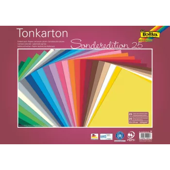 Folia fotokartong Special Edition 25 blandade färger 220 g/m² 50 blad A4