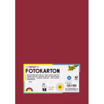 Folia 614/50 22 - röd - uni - A4 (210 x 297 mm) - 300 g/m² - 50 ark - Tyskland
