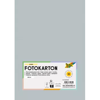 Folia 614/50 60 Designpapper - Silver - A4 (210 x 297 mm) - 300 g/m² - Matt - 50 ark