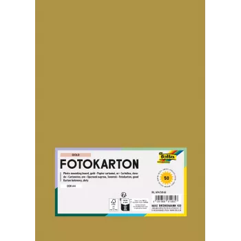Folia 614/50 65 - guld - solid color - A4 (210 x 297 mm) - 300 g/m² - matt - 50 ark