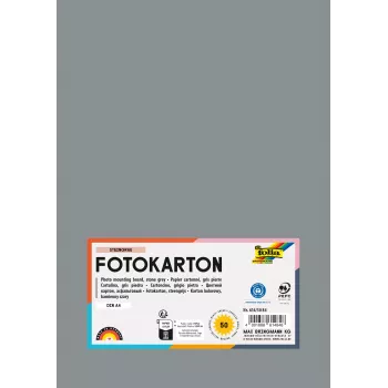 Folia 614/50 84 - grå - uni - A4 (210 x 297 mm) - 300 g/m² - 50 ark - Tyskland