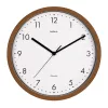 MAUL 9051476 Kvartsväggklocka 30 cm x 5 cm trä (mörk) vit