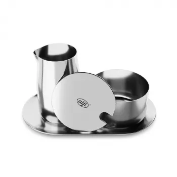 ALFI mjölk- och sockerset silver