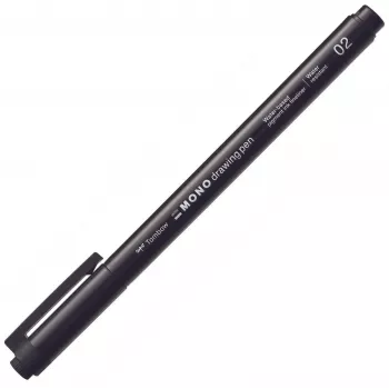 Tombow MONO Drawing Pen fineliner 02 – svart – 0,30 mm linjebredd