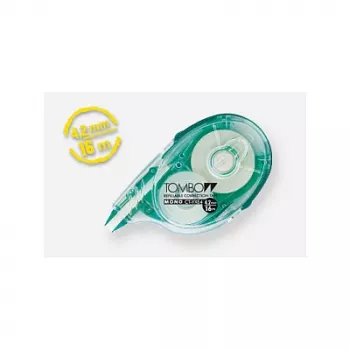 Tombow MONO YXE korrigeringsrulle – grön/transparent – 16 m x 4,2 mm – blisterförpackning