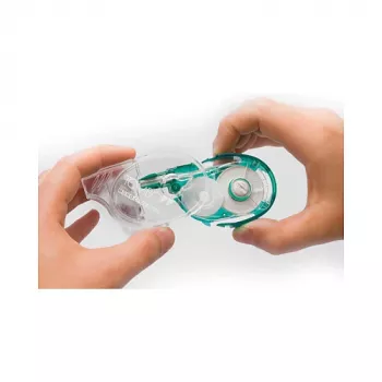 Tombow MONO YXE korrigeringsband – grön/transparent – 16 m x 4,2 mm – blisterförpackning