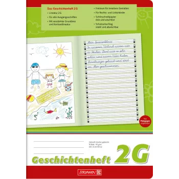 BRUNNEN Sagohäfte linjering 2G linjerat DIN A4 utan marginal 16 blad