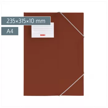 BRUNNEN FACT!pp dokumentmapp A4 brun transparent