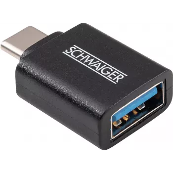 Schwaiger USB-adapter USB 3.1 Type-C hane till USB 3.0 Type-A hona svart (CAU310 533)