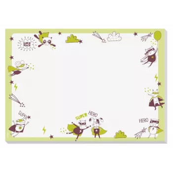 SIGEL Little Heroes skrivbordsunderlägg ljusgrönt papper 30 ark A3