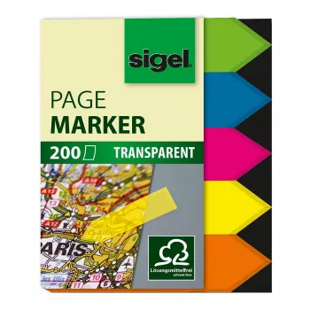 SIGEL HN613 indextabbar självhäftande 45x60 mm vit 200 st
