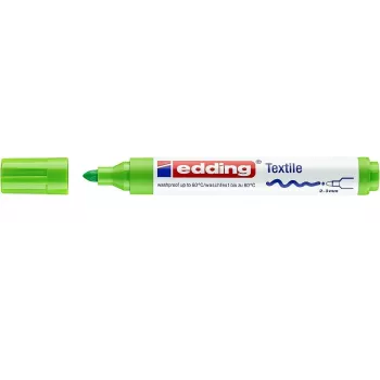 EDDING 4500 textilpenna ljusgrön rund spets 2-3 mm 1 st