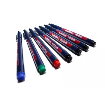 EDDING 1800 Profipen fineliner penna - svart - 0,35 mm - metallram