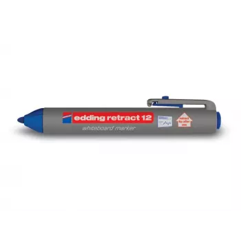 EDDING Retract 12 permanentpennor, kilspets, 1,5-3 mm streckbredd, blått bläck, 10-pack