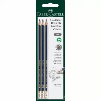 Faber-Castell Goldfaber G-Tip grafitpenna HB 3-pack mörkgrön (116896)