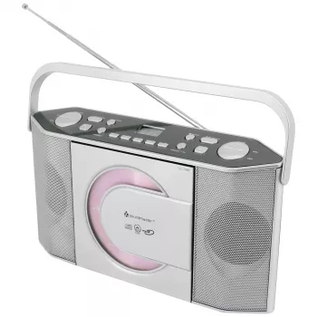 Soundmaster RCD1755SI bärbar CD-radio med FM-tuner, silver