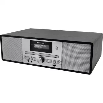 Soundmaster DAB980SW svart musikanläggning DAB+/FM-RDS CD USB Bluetooth ljudboksspelare med kassett och skivspelare