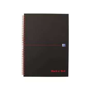 Oxford 400047609 anteckningsbok A4 rutig svart 70 ark matt