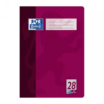 Oxford 100050332 A4 90 gsm linjerat påfyllningsblock - 100 blad, vit, 4-faldigt hålslaget, perforerat, limmad ovankant