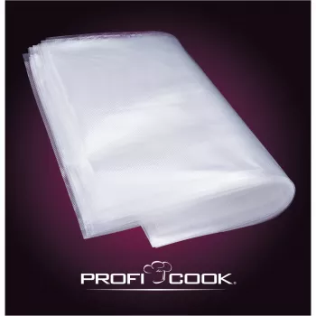 ProfiCook PC-VK 1015 vakuumpåsar för vakuummaskin – transparenta, 50 påsar 22x30 cm