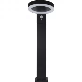 REV LED-solcellslampa rund svart