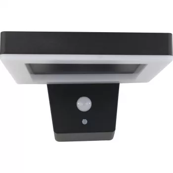 REV LED-solcellsvägglampa fyrkantig svart