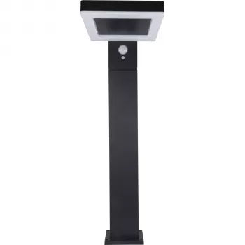 REV LED-solcellsgolvlampa fyrkantig svart
