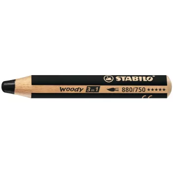 STABILO woody 3 in1 – svart – 10 mm – 1 st