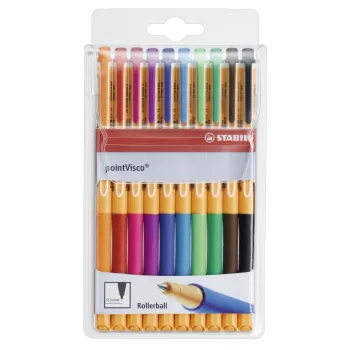 STABILO PointVisco gelpenna – flerfärgad – 0,5 mm – 10-pack