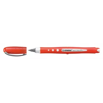 STABILO worker colorful kulspetspenna – röd – 0,5 mm – båda händer – 10-pack