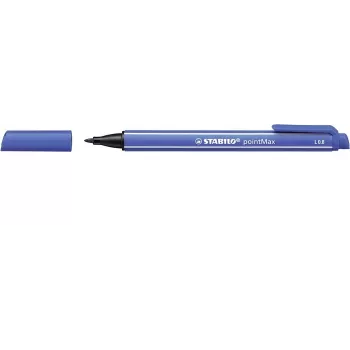 STABILO pointMax finelinerpenna - ultramarinblå - medium 0,8 mm - rund - vattenbaserat bläck