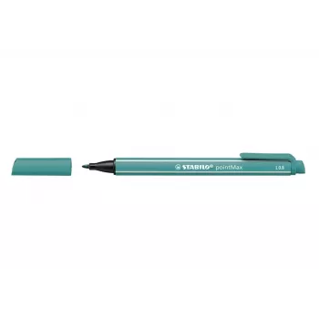 STABILO pointMAX tuschpenna - turkos - medium - 0,8 mm - vattenbaserat bläck - nylonfilspets