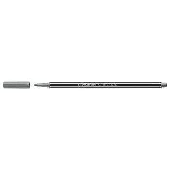 STABILO Pen 68 Metallic - silver - vattenbaserat bläck - sexkantig - 1 st