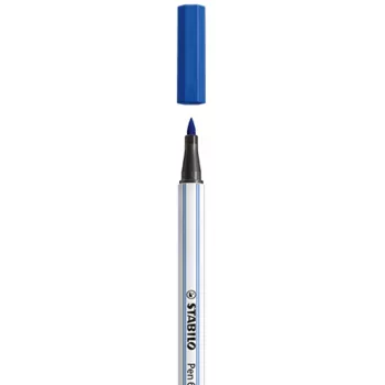 STABILO Pen 68 Brush - blå - penselspets - vattenbaserat bläck - sexkantig - 1 penna