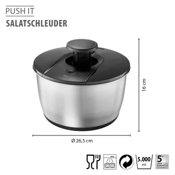 GEFU PUSH IT salladsslunga rostfritt stål